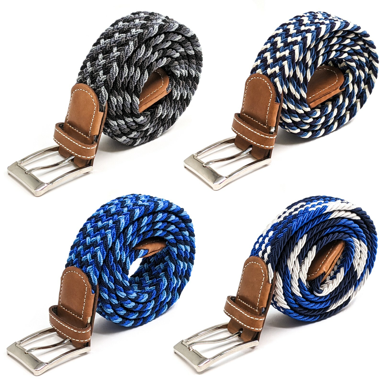 mens braided rope belts