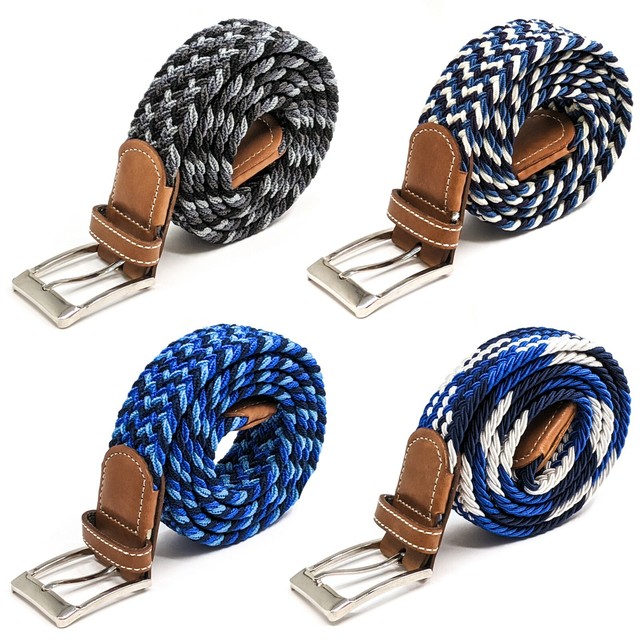 mens elastic braided belt