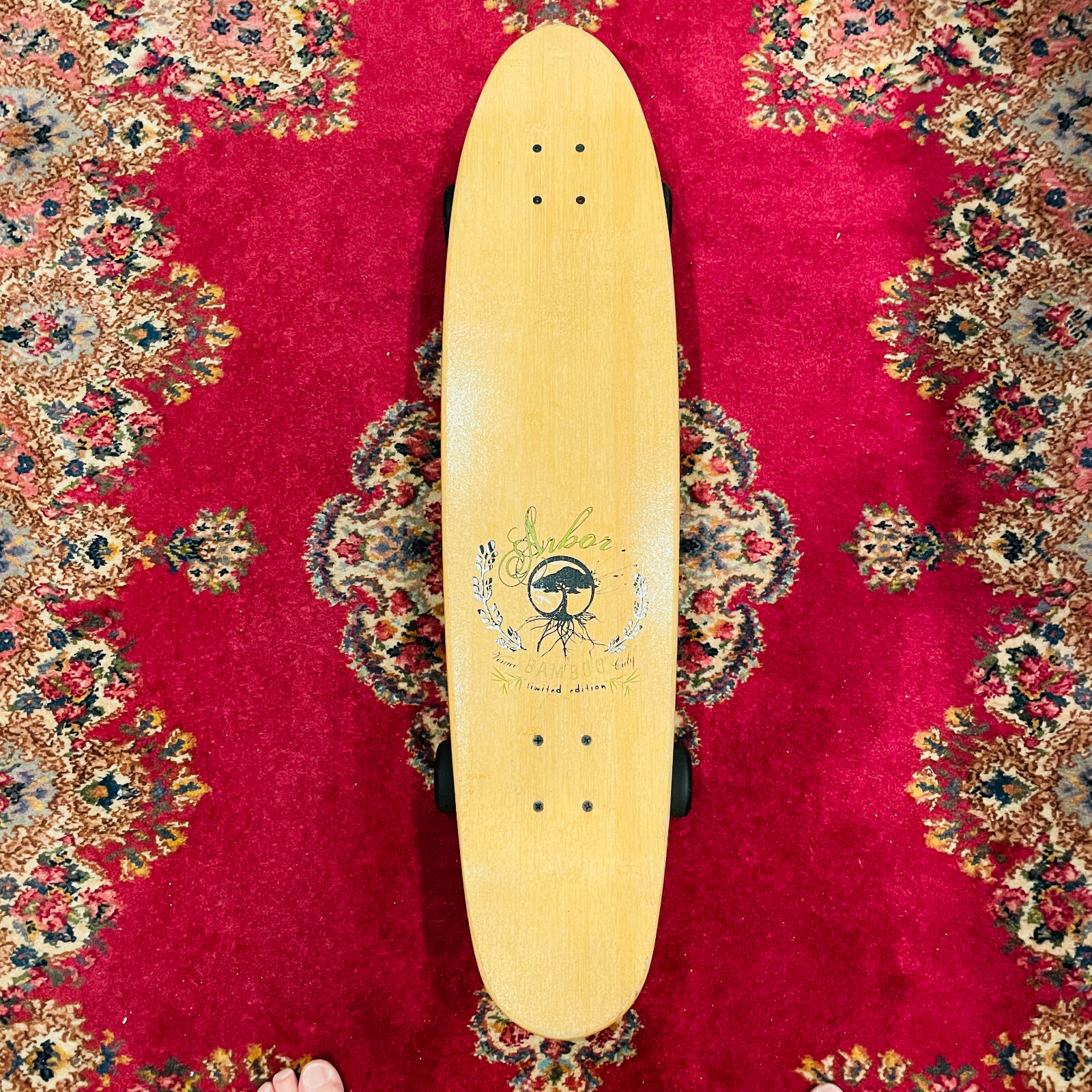 Rare Arbor Bug Bamboo 36&rdquo; Longboard Skateboard Barney's NY