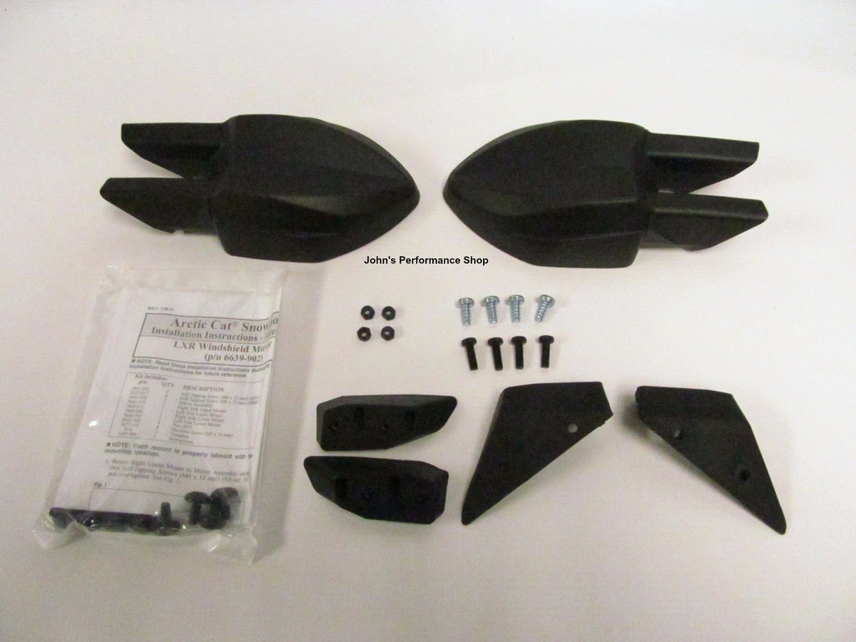 OEM Arctic Cat Snowmobile Windshield Mirror Kit Pair 6639-902 READ