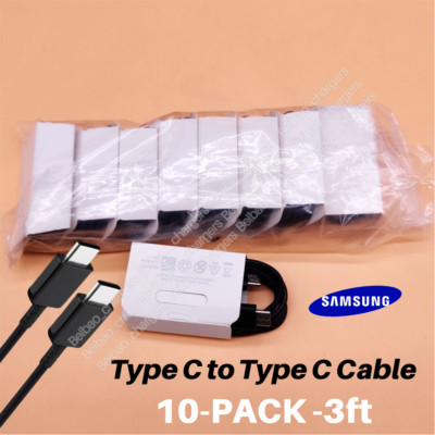 Bulk Lot USB C To USB C Cable 3ft PD Fast Charger Cord For Samsung iPhone 15 16
