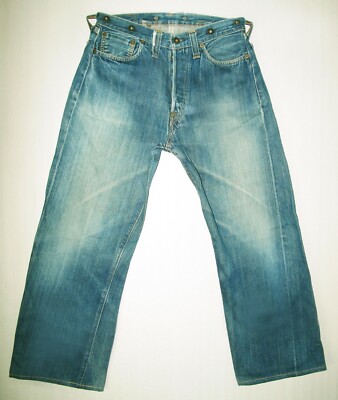 HOT 1920 VTG Men LVC USA LEVI'S 201 SELVEDGE BUTTON 555