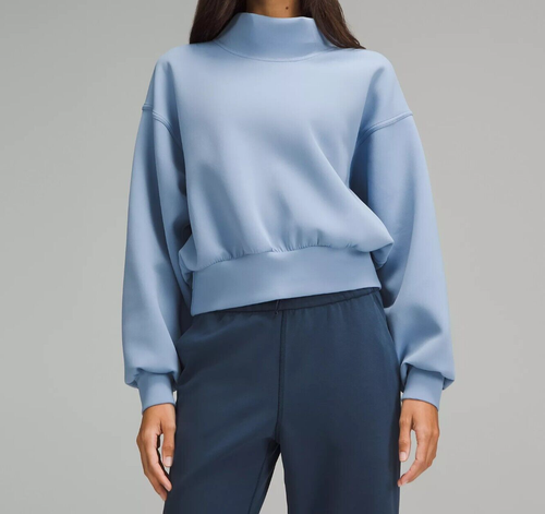 NUOVO maglione donna Lululemon full flourish blu salice taglia 6 - Foto 2 di 7