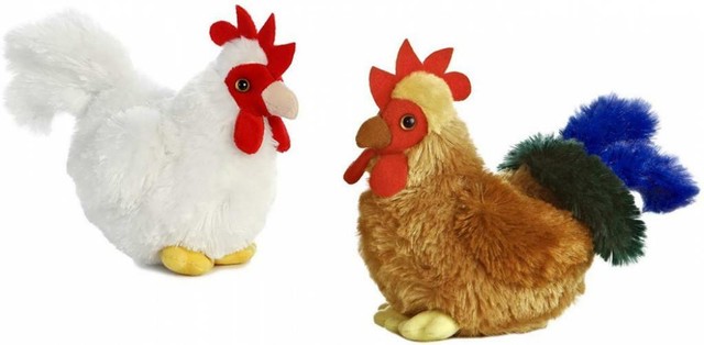 Stuffed Animal Chicken Rooster Plush Toy Kids Farm Animals Gift Boy Girl New for sale online