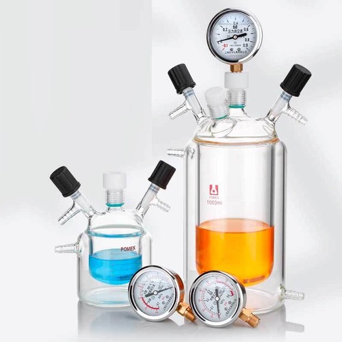 Lab Glassware Double-Layer Vacuum Flask 100ml-1000ml with Pressure Gauge ca - Picture 5 of 8
