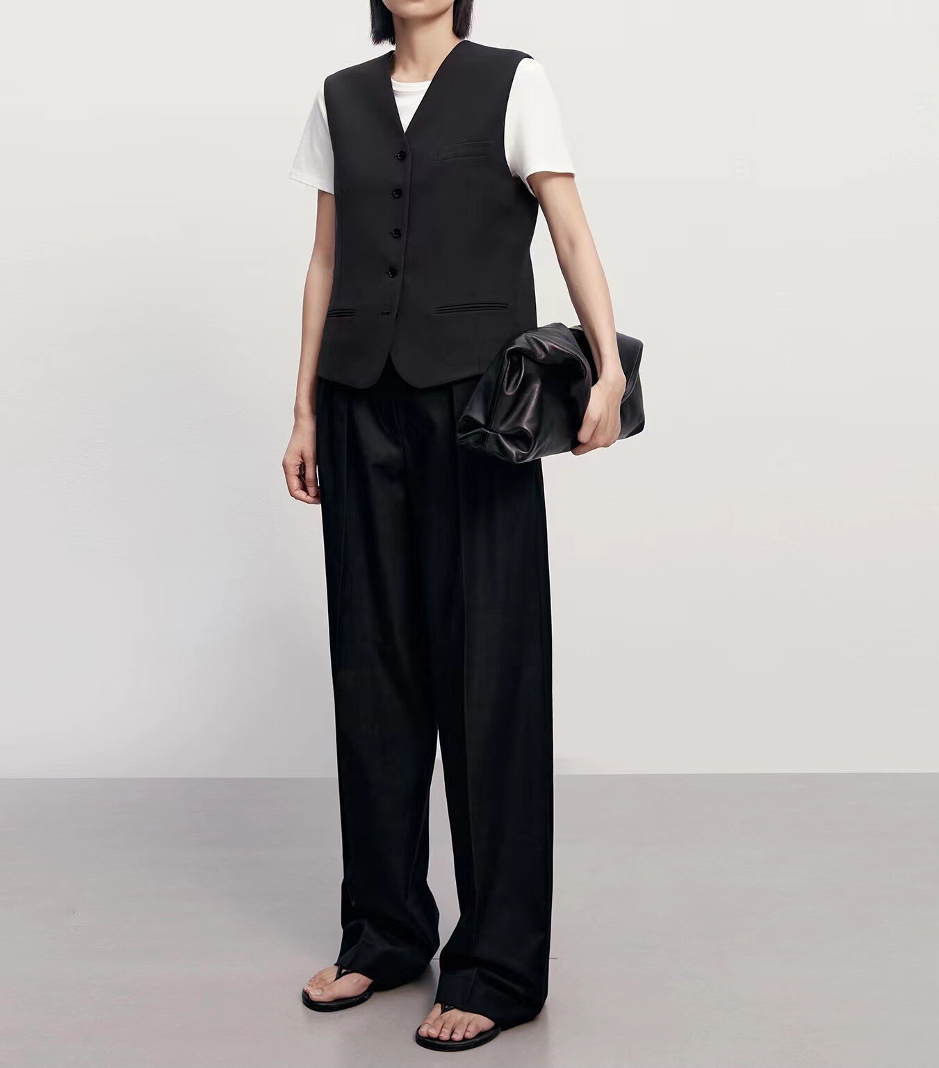 FILA Pantaloni donna THE ROW classici gamba larga vita media dritti semplici casual