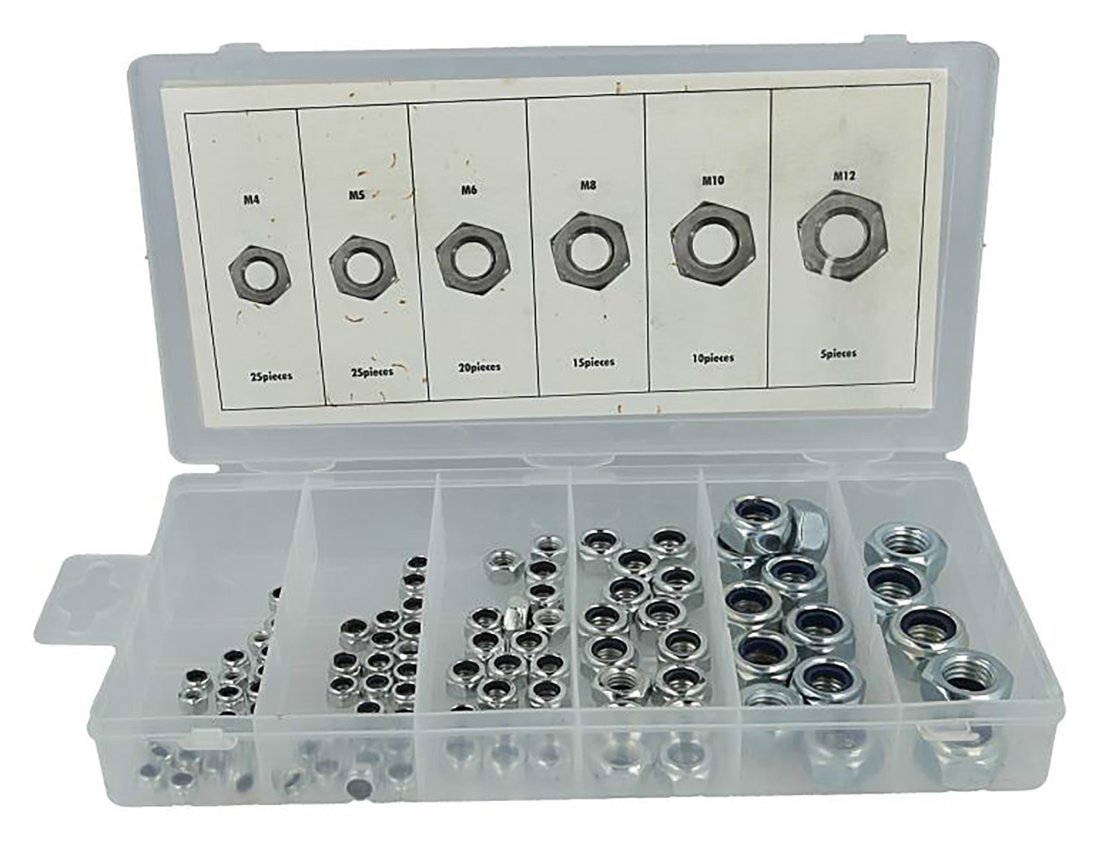 100 Piece Metric Lock Nut Assortment