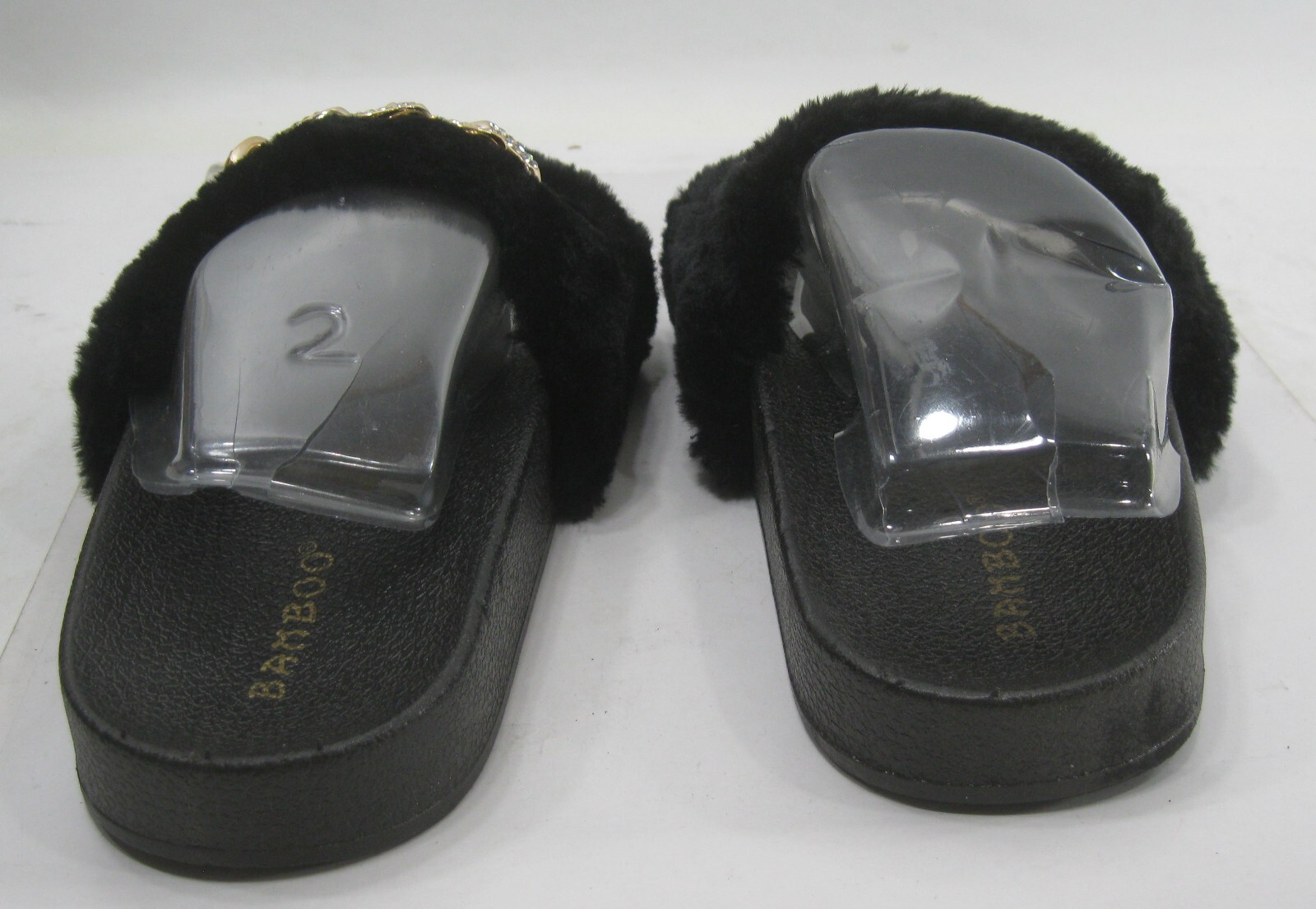 PANTOFOLA D’ORO NUOVI sandali slip on ciabatte NERO oro punta aperta donna taglia 7