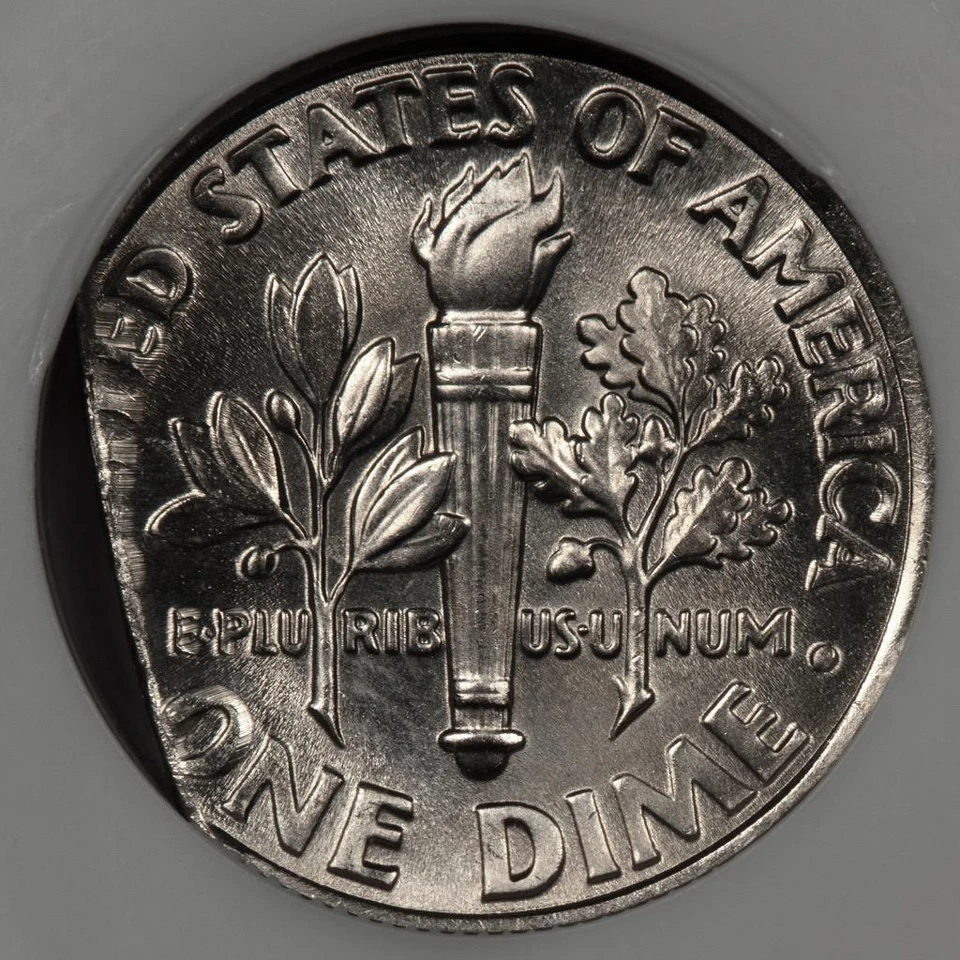 2002 D NGC MS67 FT 10% Straight Clip Dime Mint Error Rare Date - Image 2 of 4