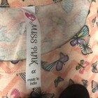 Miss Pink Girl’s Coral Butterfly Sleeveless Play Dress Size 6X NWT — photo 9