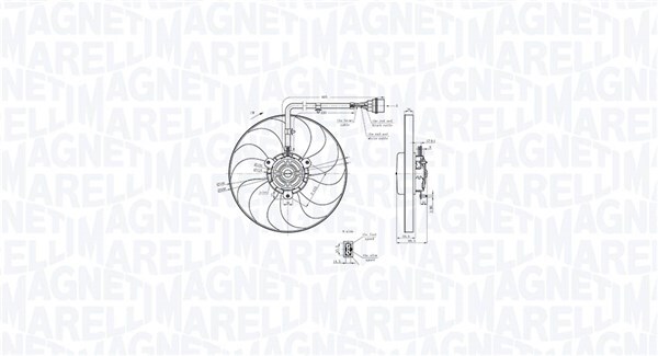 MAGNETI MARELLI 069422847010 Fan, radiator for AUDI,SEAT,SKODA,VW