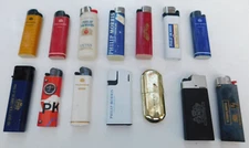 14 Philip Morris Cigarette Lighter Collection Lot Vintage Feudor Cricket Tokai +