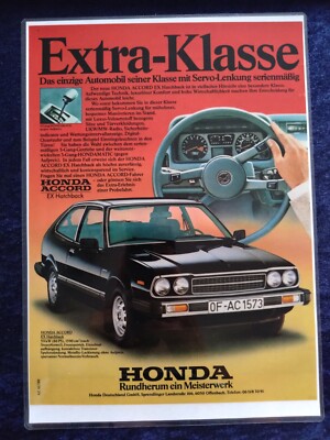 Honda Accord EX Hatchback, originale Werbung aus 1980 laminiert
