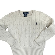 Polo Ralph Lauren Kids Cream Cable Knit Sweater Cotton Preppy 4T