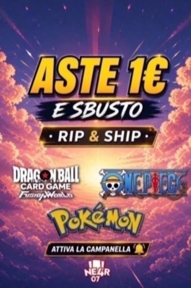 POKÉMON ONE PIECE DRAGONBALL – RIP E SHIP | ASTE DA 1€