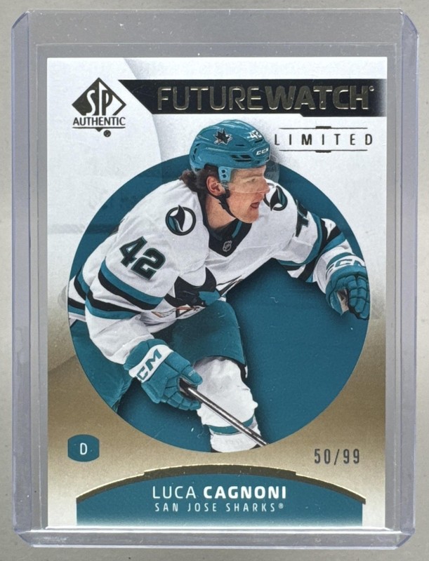 Luca Cagnoni 2025 Upper Deck SP Authentic #125 Limited Gold Future Watch RC /99