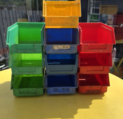 Parts Storage Bins x10 Size 5 Mixed Colours Barton Handling Fix System Workshop