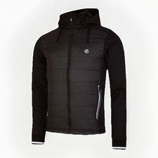 Dare2B Mens Shield Hybrid Softshell WaterResistant Jacket Black Size Medium BNWT