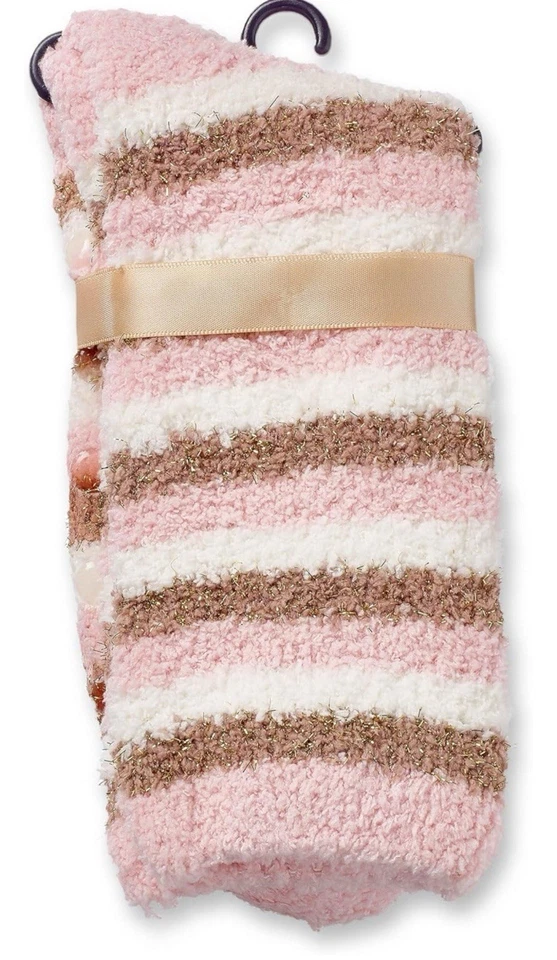 Earth Therapeutics Thera•Calcetines hidratantes suaves - Rosa + Dorado + Blanco - Nuevos con etiquetas Foto 4 de 4