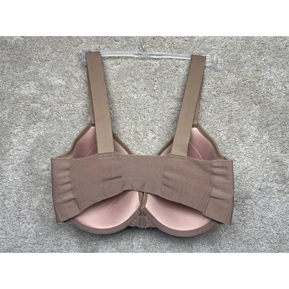 Sujetador SPANX Illusion Encaje Cobertura Completa 32DD Café Au Lait Vintage Rosa Comodidad Foto 3 de 4