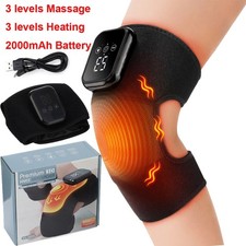 Electric Knee Massager for Pain Relief with 3 Vibration Modes, 3 Heating Levels