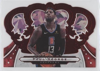 2019-20 Panini Crown Royale Crystal Red 31/49 Paul George #48 rf2