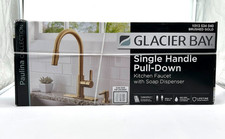 Glacier Bay Paulina Brushed Gold 16.53 in. Kitchen Faucet w/ 360 Swivel Spout