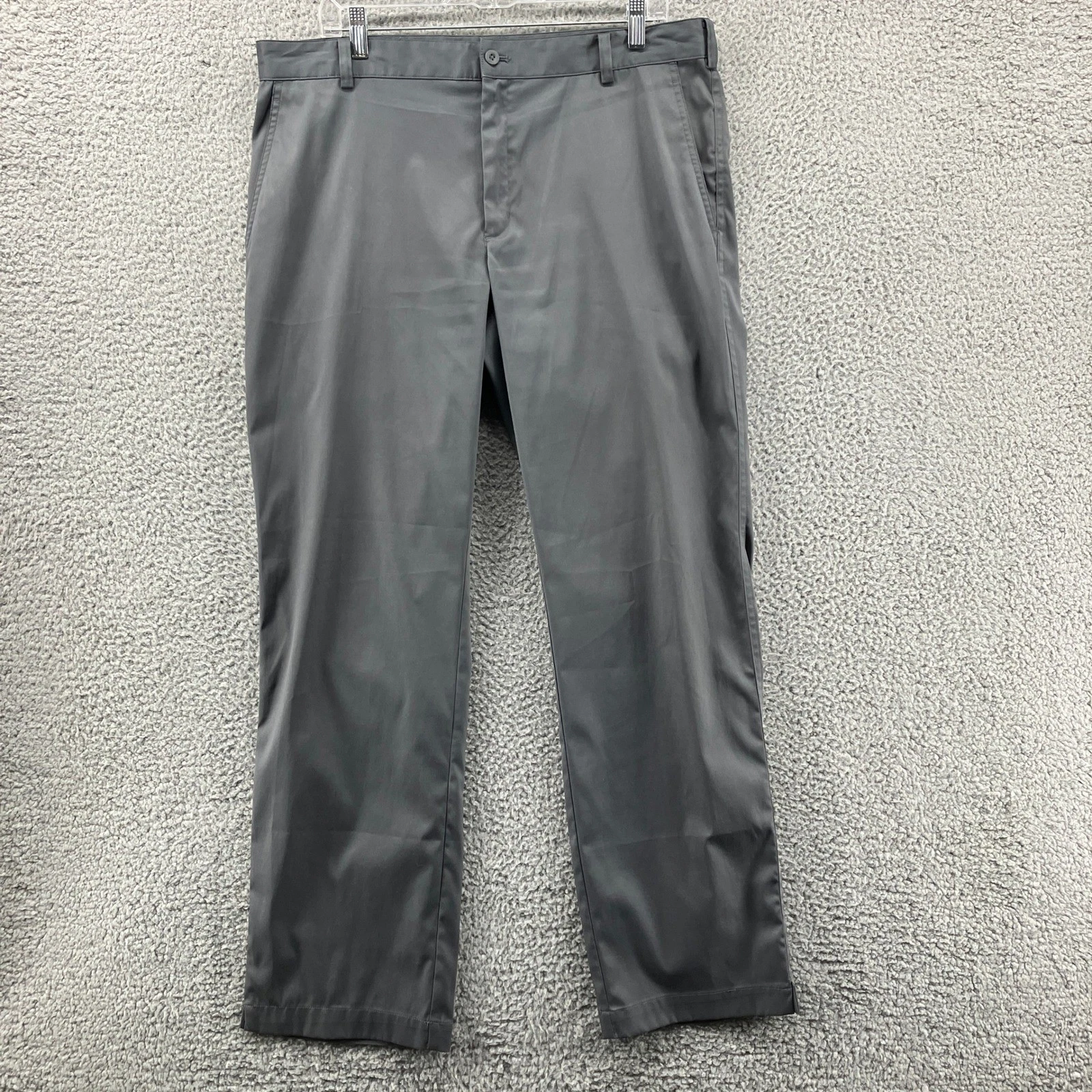 Nike Golf Mens Dri-FIT Flat Front Pants Gray 36x32 (36x31) Performance Trousers