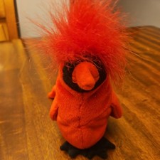 Ty Beanie Baby MAC the Cardinal Bird Plush 6 inch Stuffed Animal Toy 1999