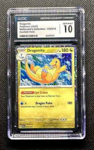 Pokemon Dragonite 012/015 M24 McDonald's Collection Confetti Holo CGC 10 GEM MT
