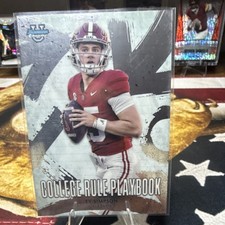 Topps 2 card lot Ty Simpson Alabama College Rule Playbook Bowman Chrome