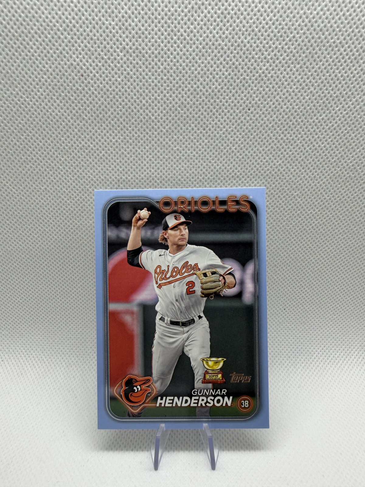 2024 Topps #450 Gunnar Henderson Father's Day Powder Blue #/50