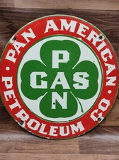 Porzellan Pfanne Gas Emaille Blechschild Schild Größe 12" Zoll rund