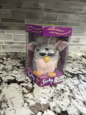 Elettronica Tiger anni 90, Furby elettronico, modello 70-800, grigio e rosa, con scatola