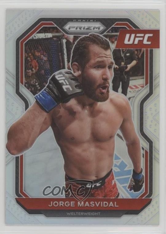 2021 Panini Prizm UFC Silver Prizm Jorge Masvidal #25 16ls