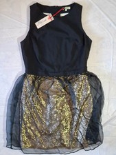 New Look Kelly Brook Black Sequin Dress UK 12 Party Evening Sleeveless BNWT