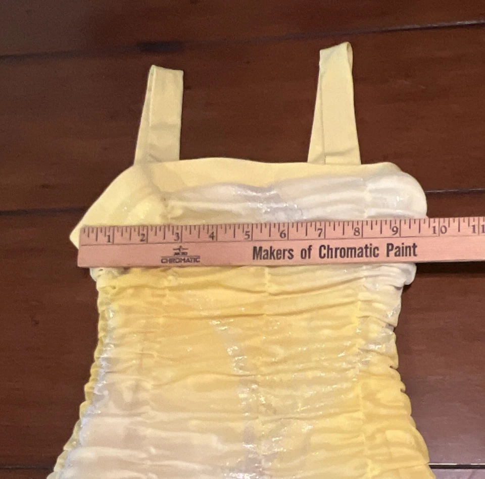 Iz Amy Byer Girls Dress Sz 7 Princess Belle Yellow Fairycore Fairytale Fantasy - Image 4 of 4