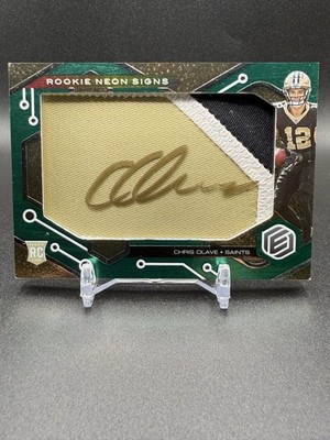 2022 Panini Elements Rookie Neon Signs Chris Olave Saints Auto Patch /25