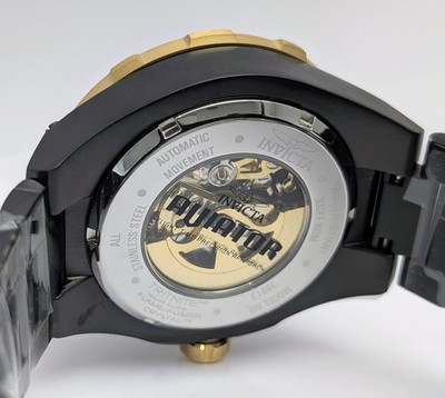 Invicta Aviator 39913 Men's 50mm Automatic Skeleton Dial Black & Gold Watch  
