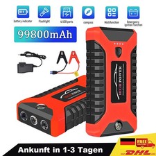 3 in 1 12V DC Auto Starthilfe Pack Booster USB Batterie Ladegerät Powerbank DE