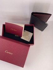 Cartier Must de Cartier Black Leather Card Holder Wallet Made in Italy