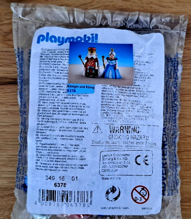 Playmobil 6378 Princess Queen And King Figure (Polybag) New & OVP