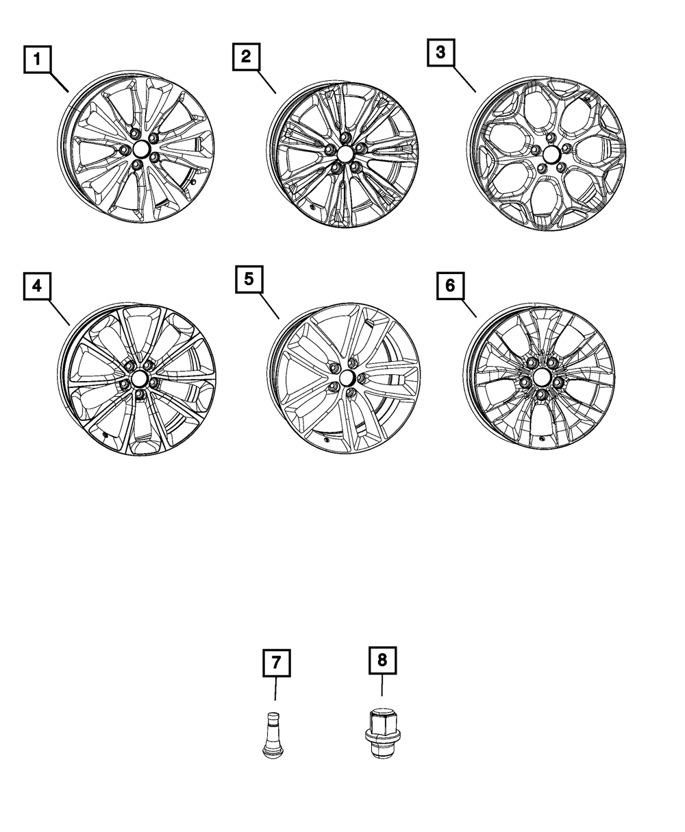Genuine Mopar Aluminum Wheel 7AZ20RNWAA