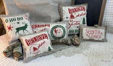 Large Christmas Pillow Tucks ~ Bowl Fillers ~ Shelf Sitters ~ Set of 5