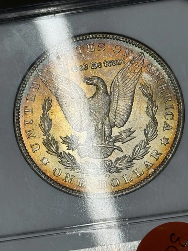 1904-O $1 Morgan Silver Dollar. Ms64. NGC Fatty Holder. Monster Toned