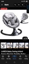 LAREX Baby Swing Infant Swing Electric Toddler Baby Rocker Portable for Newborn
