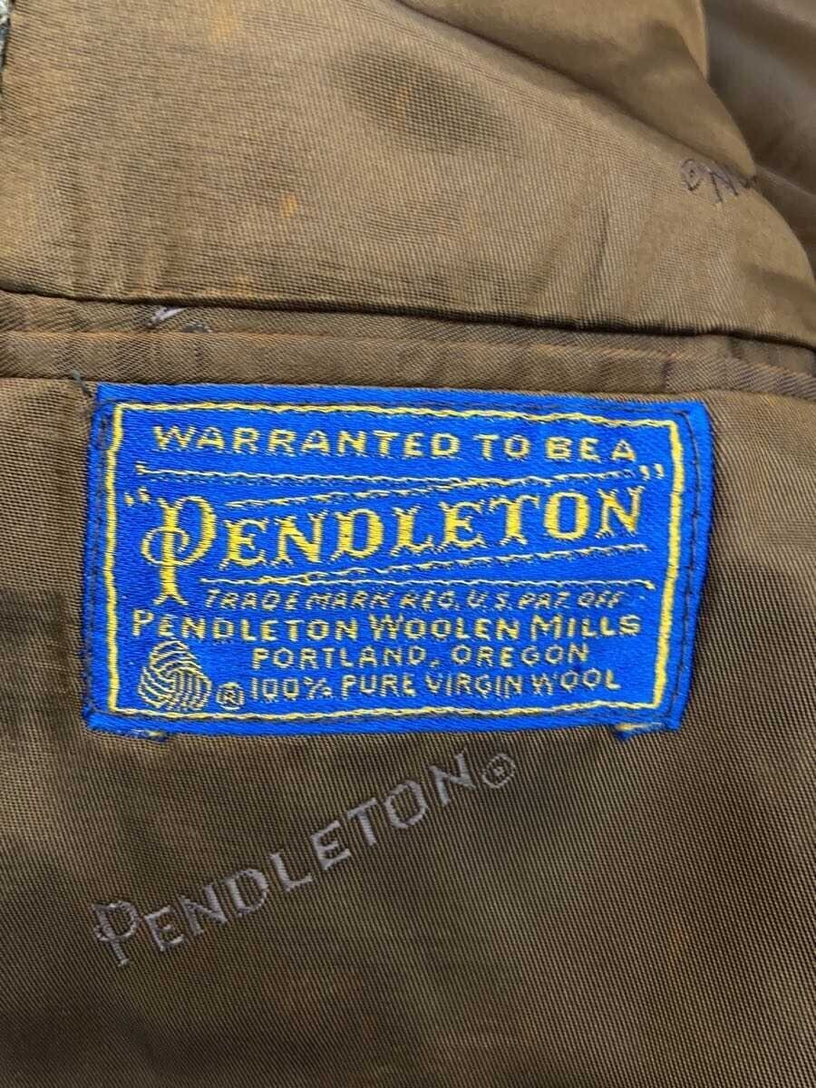 Pendleton Wool Check Tailored Jacket Brown Size M - image 3