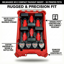 Milwaukee Compact Packout Organizer M12 Battery Storage Insert