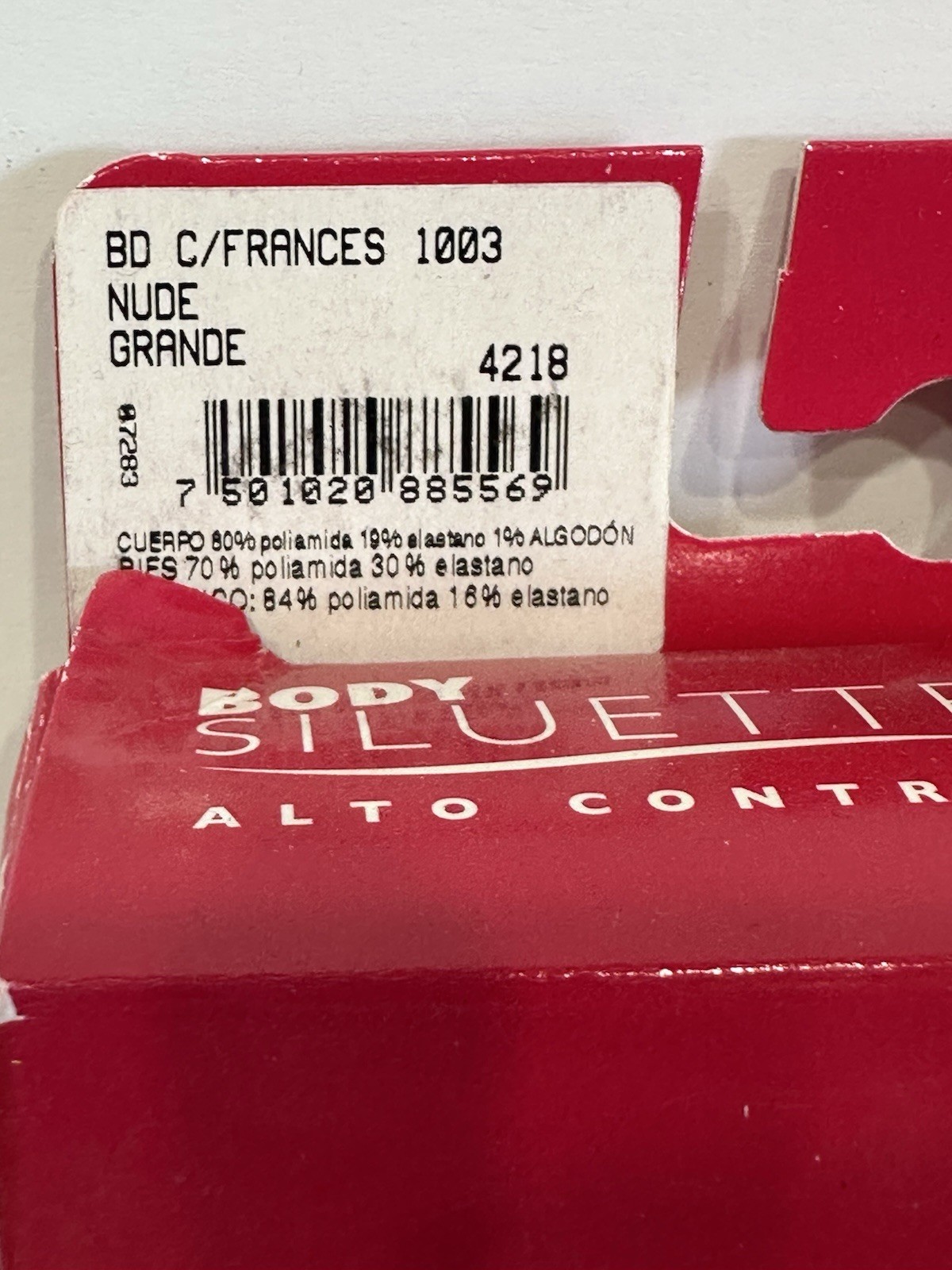 BODY SILUETTE Faja Model 1003 Body Graduated Compression Molder, “L” Color Nude