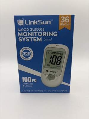 LinkSun Digital Blood Glucose Monitor G-425-1 Meter, 100 Test Strips, SDS